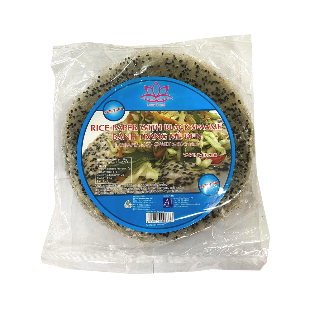 RICE PAPER WITH BLACK SESAME 400GR