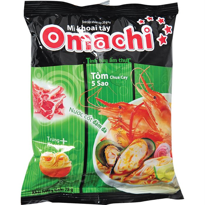 INSTANT NOODLE &quot;TOM CHUA CAY&quot; 78GR