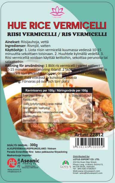 HUE RICE VERMICELLI 300GR