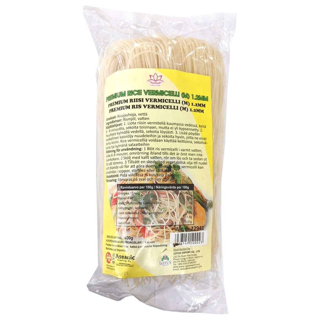 PREMIUM RICE VERMICELLI SIZE M 1.2MM 400GR