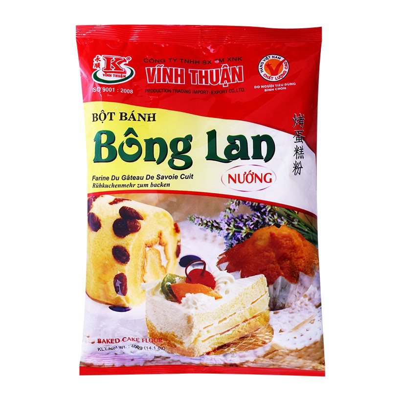 BỘT BÁNH BÔNG LAN NƯỚNG 400GR