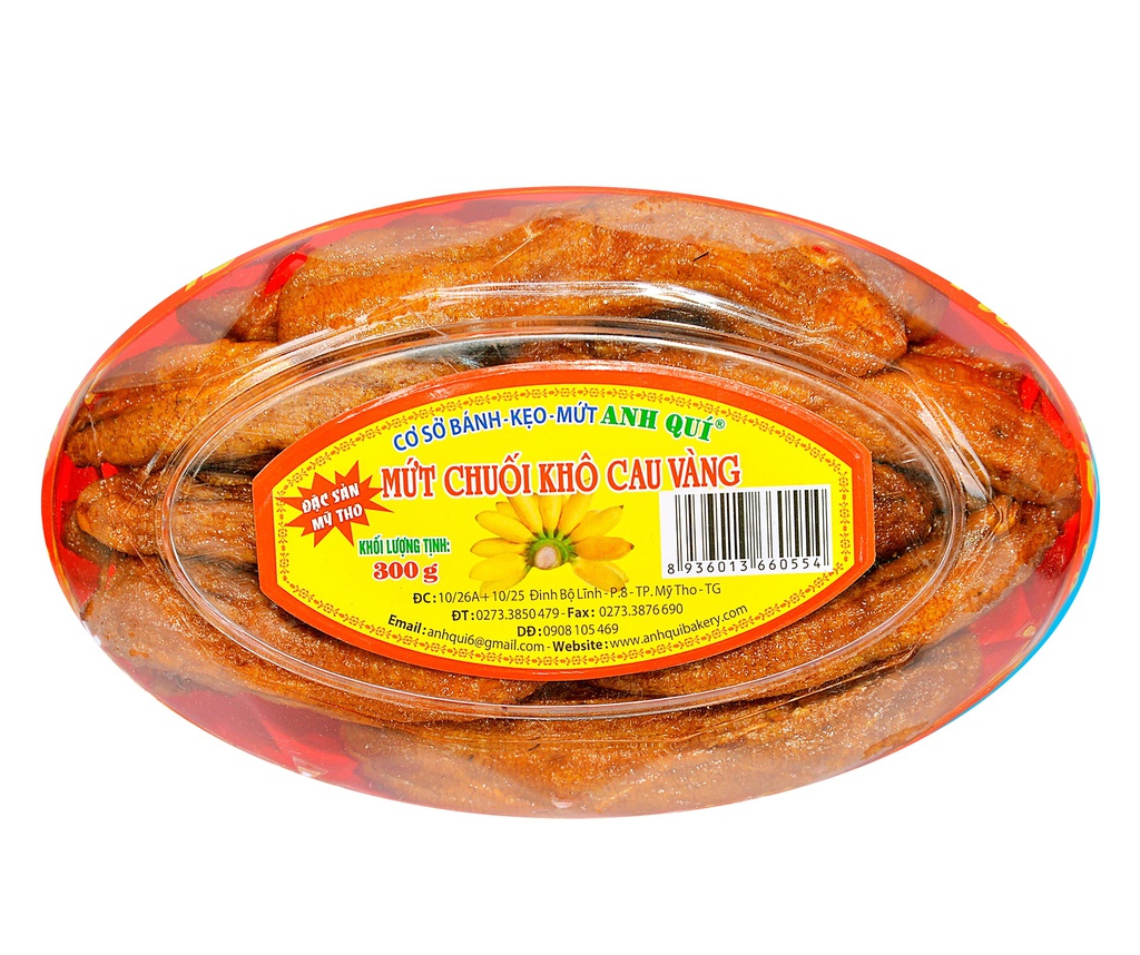 MỨT CHUỐI KHÔ CAU VÀNG 300GR