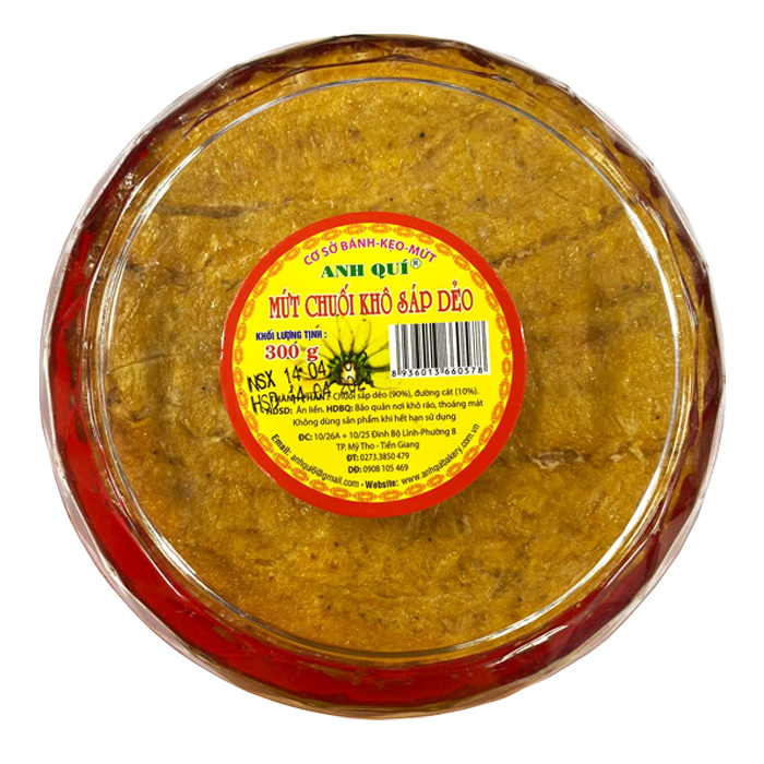 MỨT CHUỐI KHÔ SÁP DẺO 300GR