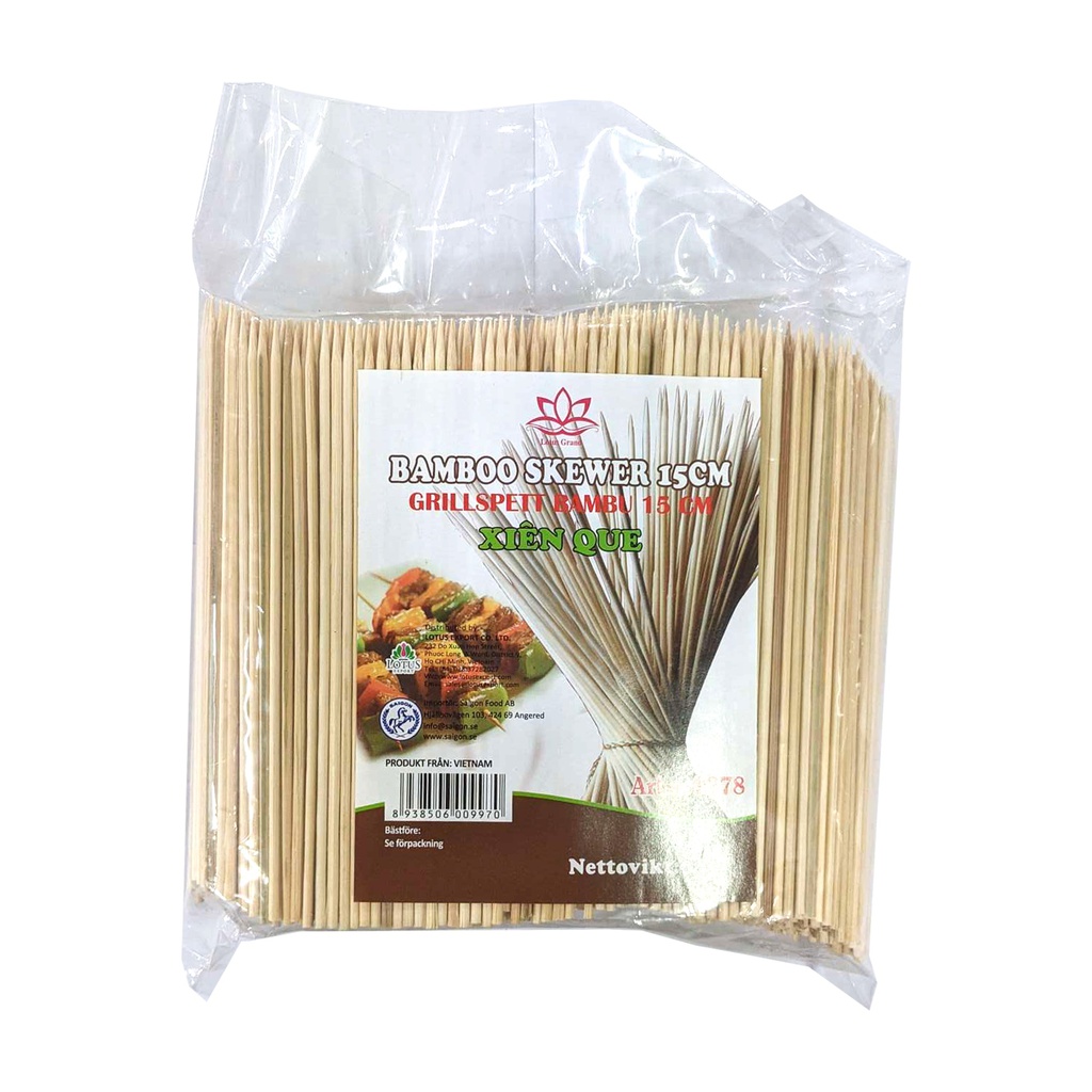 BAMBOO SKEWER 15CM 1KG