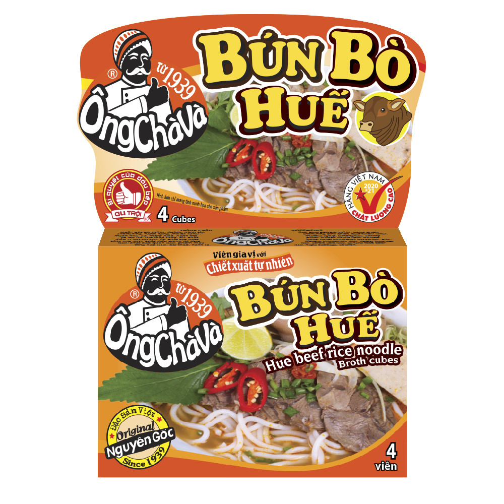 HUE BEEF RICE NOODLE BROTH CUBES  75GR