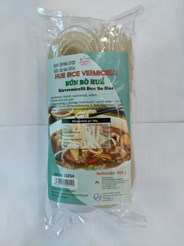 HUE RICE VERMICELLI 400GR