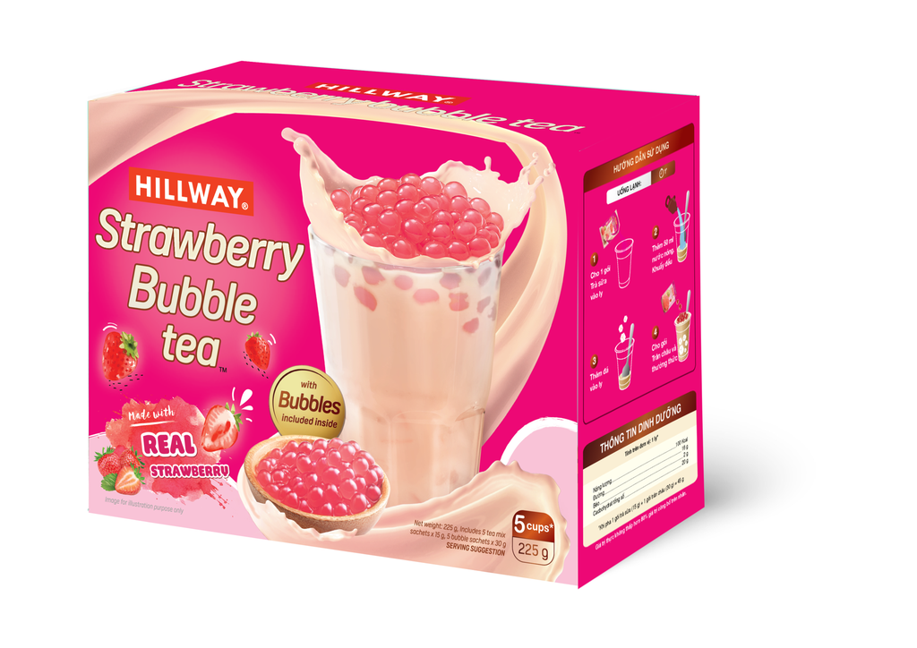 STRAWBERRY BUBBLE TEA 225GR