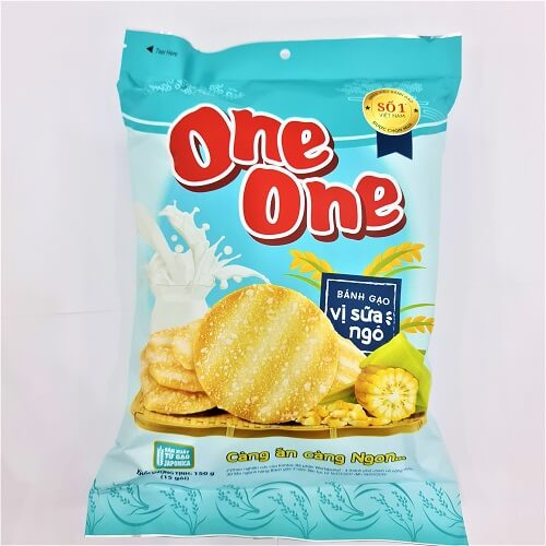 RICE CRACKER CORN AND MILK FLAVOUR 120GR