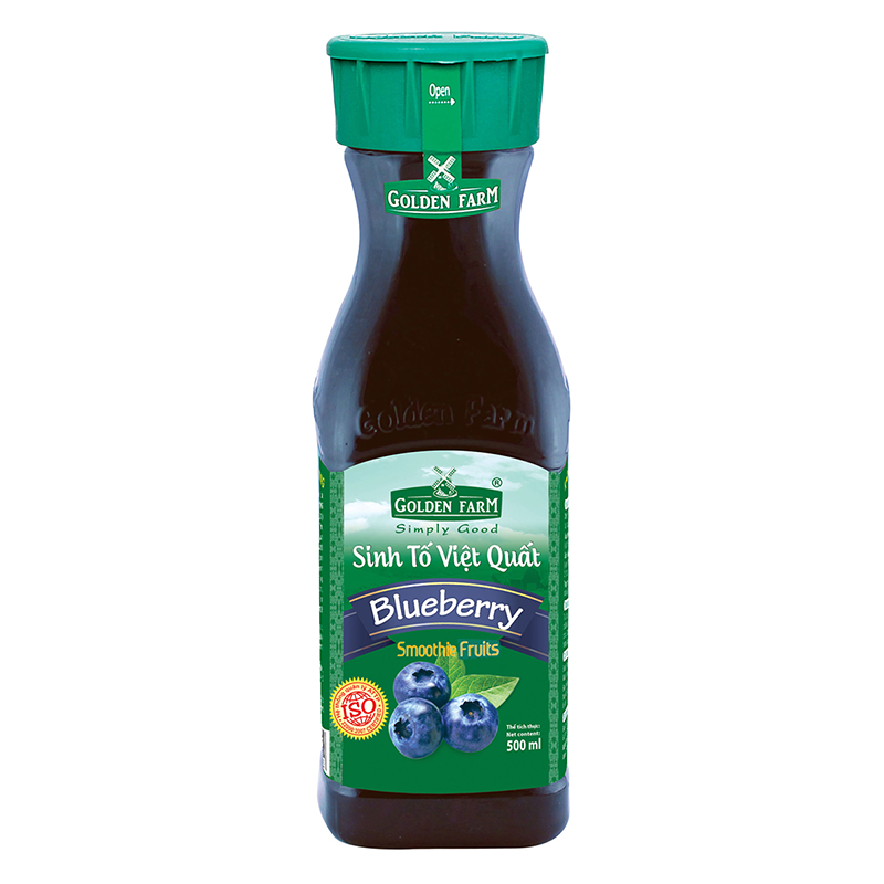 GOLDEN FARM BLUEBERRY SMOOTHIE SYRUP FRUITS 500ML